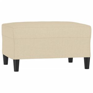 vidaXL fodskammel 70x55x41 cm stof cremefarvet