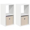 vidaXL Sengebord 2 stk. Hvid 25,5 x 22 x 49,5 cm Konstrueret tr&aelig;