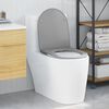 vidaXL Toilet s&aelig;de Gr&aring; 44 x 36,4 x 3,4 cm Duroplast