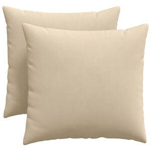 vidaXL Sofapuder 2 pcs Creme 50 x 50 cm Stof