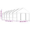 vidaXL pavillon med tag 11,15x4,08x3,22 m polyethylen hvid