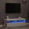 vidaXL tv-borde med LED-lys 2 stk. 60x35x40 cm hvid