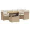 vidaXL sofas&aelig;t til haven 5 dele med hynder polyrattan beige