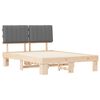 vidaXL Sengestel med Polstret Hovedgavl Lysegr&aring; 140 x 200 cm
