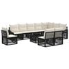 vidaXL Havesofa S&aelig;t 11 stk. Sort polyrattan