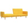 vidaXL 2-personers sovesofa med fodskammel stof gul