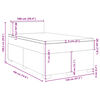vidaXL kontinentalseng med madras 120x190 cm stof cremefarvet