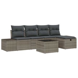 vidaXL Sofa S&aelig;t med pude 5 pcs polyrattan