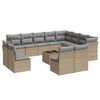 vidaXL sofas&aelig;t til haven 13 dele med hynder polyrattan beige