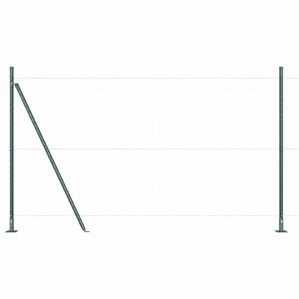 vidaXL Hegnspæl Andet 52 pcs Grå 3,2 x 3,2 x 88,5 cm Stål