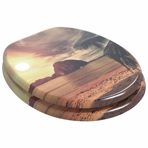 vidaXL Toilet s&aelig;de Orange 44 x 38 cm MDF plade