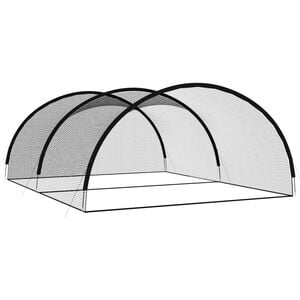 vidaXL batting cage net til baseball 600x400x250 cm polyester sort