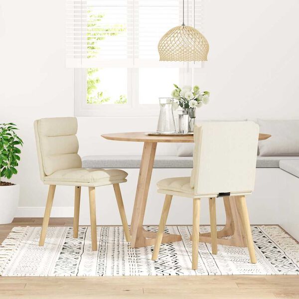 vidaXL spisebordsstole 2 stk. linned