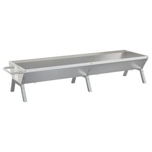 vidaXL grillbakke 158x42x31 cm rustfrit st&aring;l s&oslash;lvfarvet