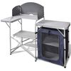 vidaXL foldbart campingbord med sk&aelig;rm aluminium