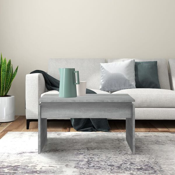 vidaXL sofabord 68x50x38 cm konstrueret træ grå sonoma-eg