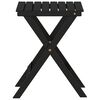 vidaXL sidebord foldbart massivt poppeltr&aelig; sort