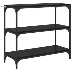 vidaXL Bogskab Sort eg 80 x 33 x 70,5 cm Ingeni&oslash;rt tr&aelig; og jern