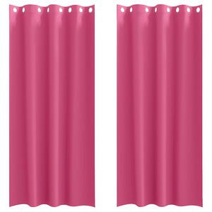 vidaXL M&oslash;rkl&aelig;gningsgardiner med ringe 2 stk. Lys Pink 225 x 140 cm