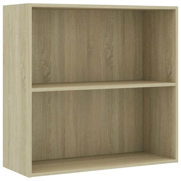 vidaXL bogreol 80x30x76,5 cm konstrueret træ sonoma-eg
