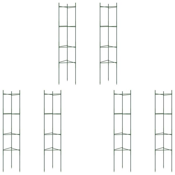 vidaXL espalierer til tomater 6 stk. 154 cm st&aring;l og PP