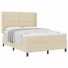 vidaXL Box spring seng med madras Creme 140 x 200 cm Stof