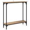 vidaXL Konsolbord Artisan Egetr&aelig; 75 x 22,5 x 75 cm Konstrueret tr&aelig;