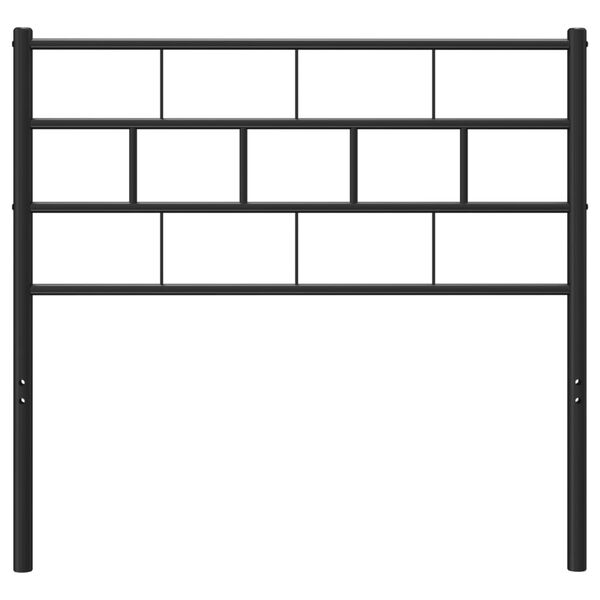 vidaXL sengegavl 75 cm metal sort