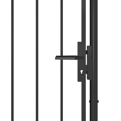 vidaXL havelåge 1x2,5 m stål sort