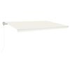 vidaXL markise m. LED + vindsensor 500x350 cm automatisk cremefarvet