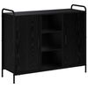vidaXL Sideboard Sort eg 97 x 33 x 81 cm Konstrueret tr&aelig;