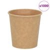 vidaXL kaffekopper af papir 1000 stk. 4oz 100ml brun