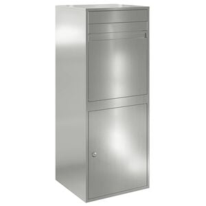 vidaXL Pakke drop boks S&oslash;lv 47,5 x 38 x 59 cm Galvaniseret st&aring;l