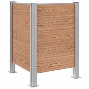 vidaXL Affaldsbeholderhegn Brun 85 x 85 x 115 cm Aluminium og WPC