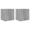 vidaXL v&aelig;gh&aelig;ngte tv-borde 2 stk. LED-lys 40,5x35x40 cm gr&aring; sonoma-eg
