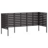 vidaXL Skjuler til affaldsbeholder 249 x 85 x 113 cm St&aring;l Sort