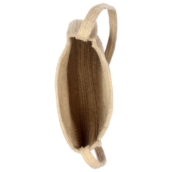vidaXL rund skuldertaske h&aring;ndlavet jute naturfarvet