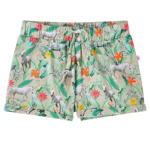 Shorts til b&oslash;rn str. 116 med snor kakifarvet
