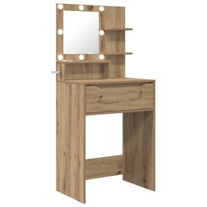 vidaXL Sovev&aelig;relsessminkeborde Artisan Egetr&aelig; 80 x 39,6 x 135 cm