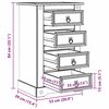 vidaXL Sengebord med skuffe Hvid 53 x 39 x 84 cm Massiv fyrretr&aelig;