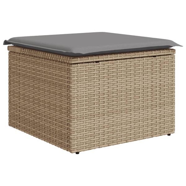 vidaXL havesofas&aelig;t 7 dele med hynder polyrattan beige