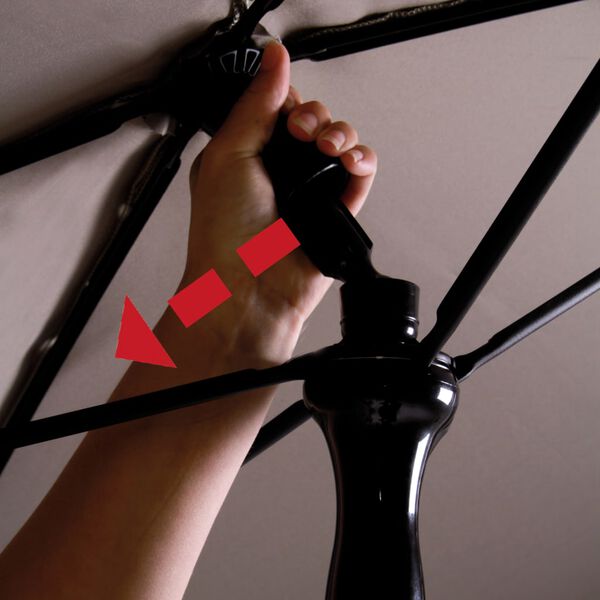 Madison parasol Patmos Luxe 210x140 cm rektangulær ecrufarvet