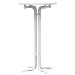 vidaXL barbord &Oslash;60x110 cm konstrueret tr&aelig; og st&aring;l hvid