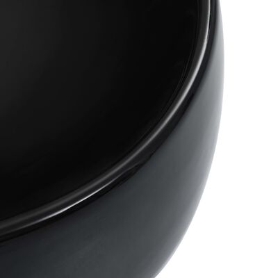 vidaXL håndvask 44,5 x 39,5 x 14,5 cm keramik sort