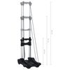 vidaXL foldbar transportvogn 45 kg aluminium s&oslash;lvfarvet