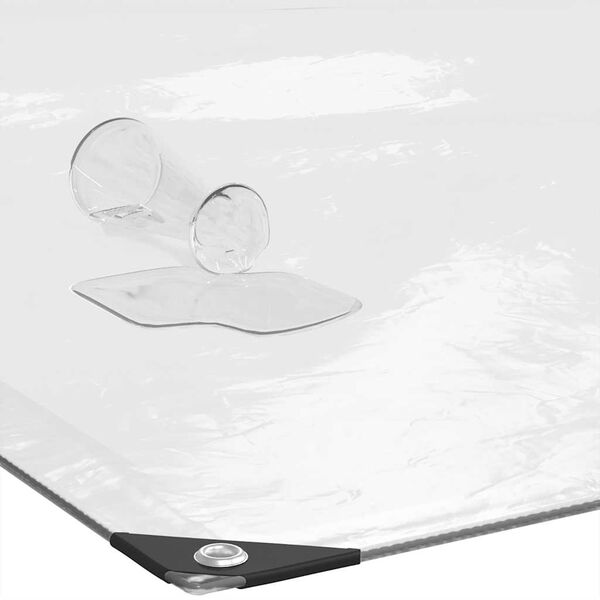 vidaXL klar presenning med øjer 8x8 m polyethylen