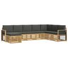 vidaXL Udend&oslash;rs sofagruppe 8 pcs Hvid og antracit 306 x 187,5 x 73 cm