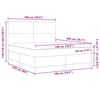 vidaXL LED Box Spring Bed Lys Gr&aring; og Hvid 180 x 200 cm Velourstof