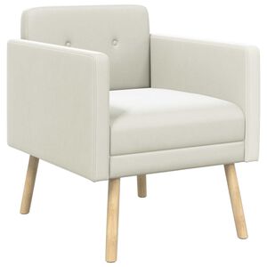 vidaXL Accentstol Cremefarvet Velour