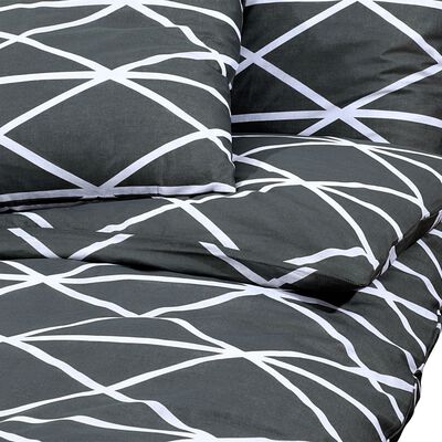 vidaXL sengetøj 155x220 cm bomuld grå